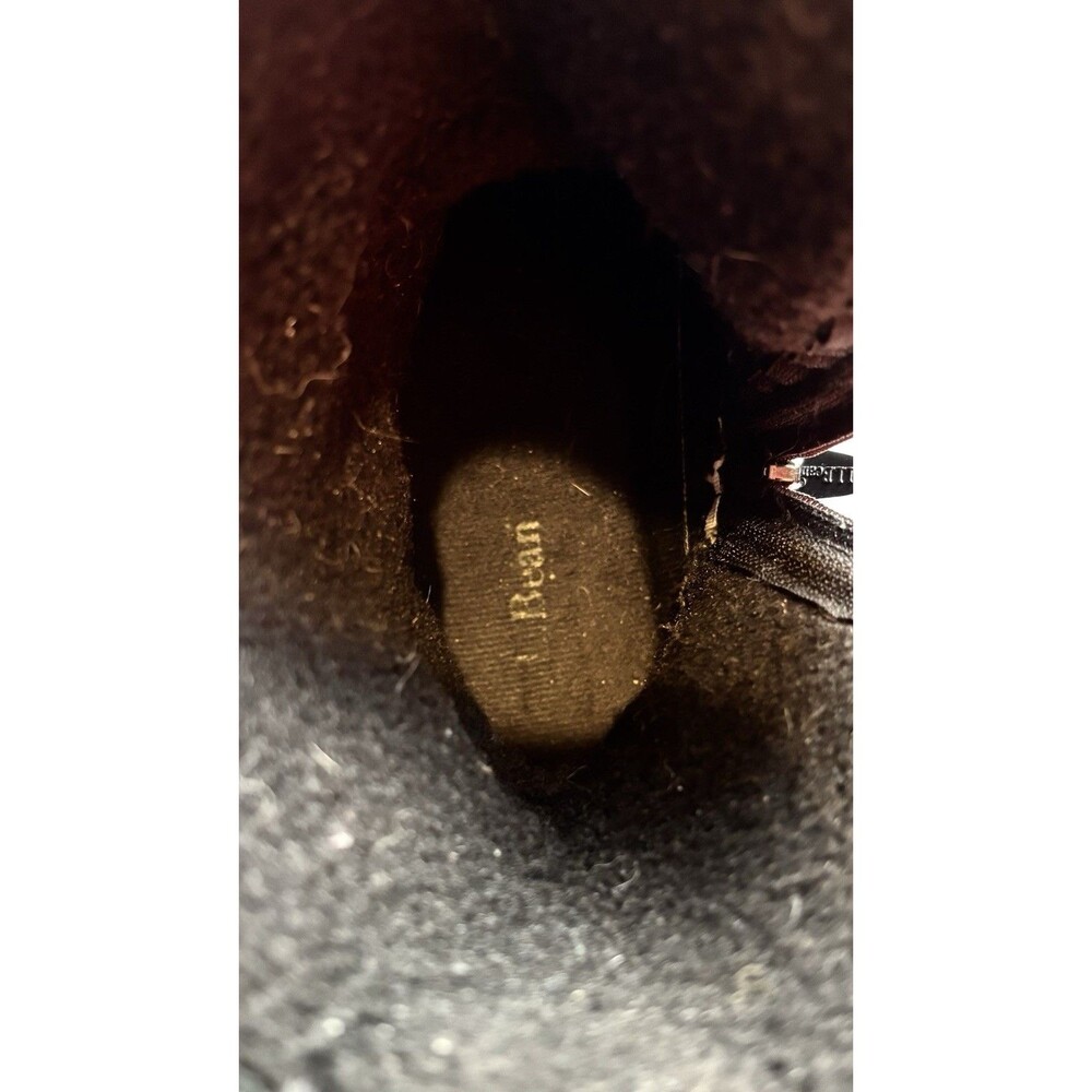 Women's Black Suede Winter Boots  Sz 7 Fleece Lined Zip Primaloft L.L. Bean - Picture 4 of 4